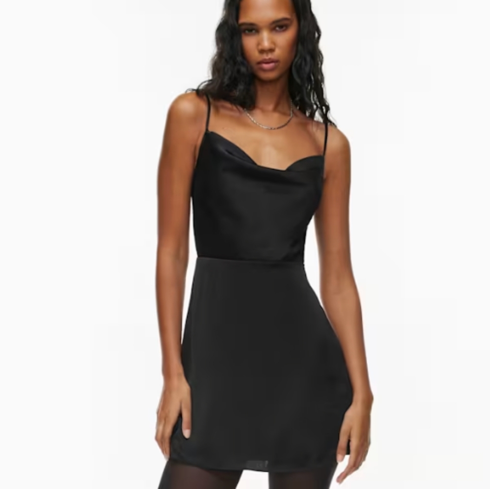 Sunday Best Spence Black Satin Dress